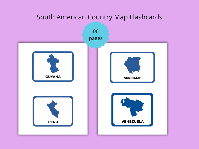 South American Country Map Flashcards