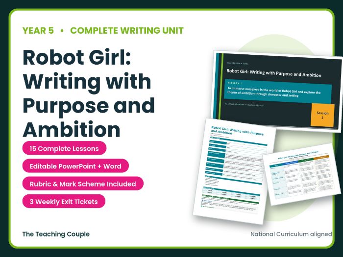 # Robot Girl: Writing with Purpose and Ambition | Year 5 English Unit | 15