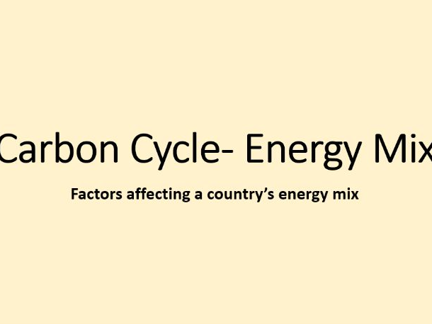 The Carbon Cycle- Energy Mix 20 Mark Q Lesson (Edexcel A-Level Geography)