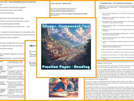 Eduqas, Practice Paper (C2) and Revision Support: GCSE, English