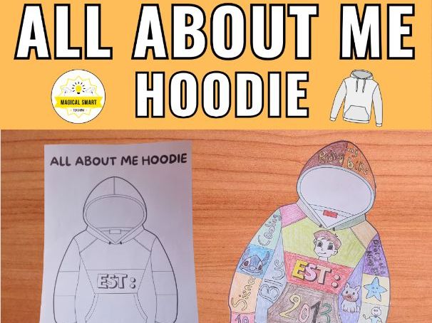 All About Me Hoodie | Back to School Activity | Getting to Know You Worksheets