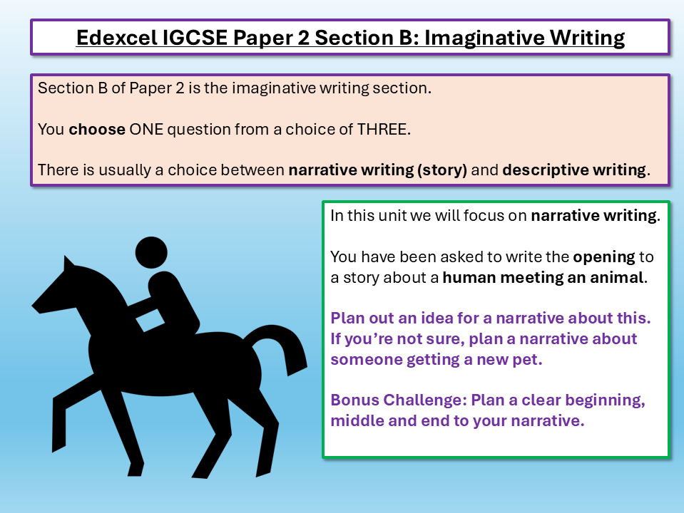 Edexcel IGCSE English Language Imaginative Writing