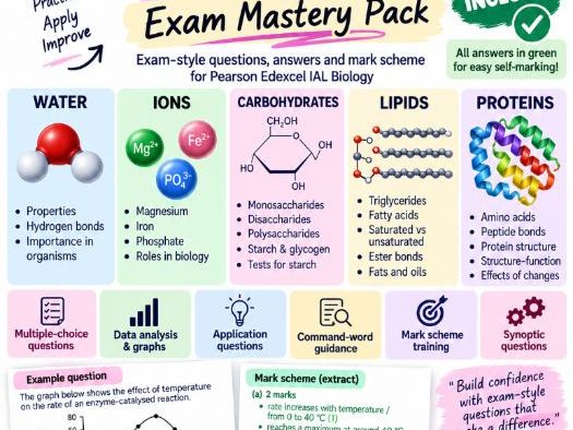 Biological Molecules | IAL Unit 1 Exam Pack