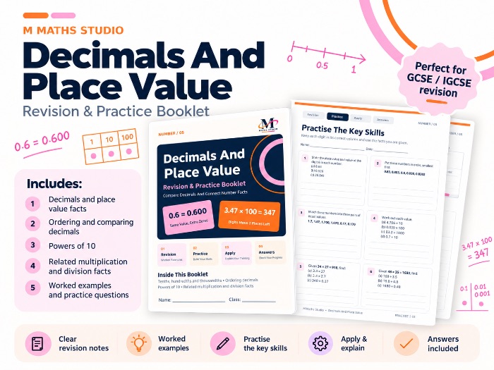Decimals & Place Value | Revision Booklet