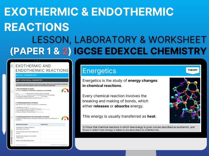 Exothermic & Endothermic Reactions – Lesson, Worksheet & Practical