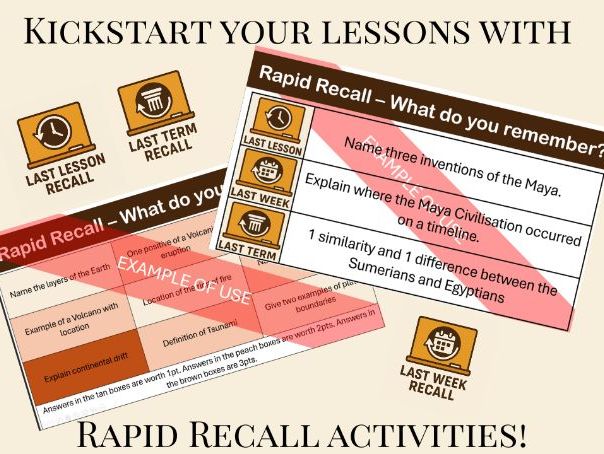 Rapid Recall Lesson Starters