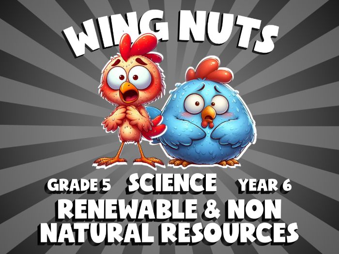 Renewable & Non Natural Resources WING NUTS Science Game | No-Prep Year 6 Review Activity