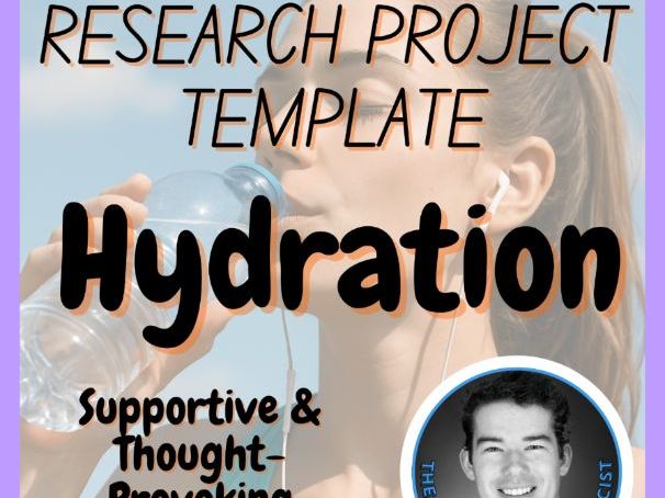 Hydration | Health Medicine Science Research Project Template | Digital + Print