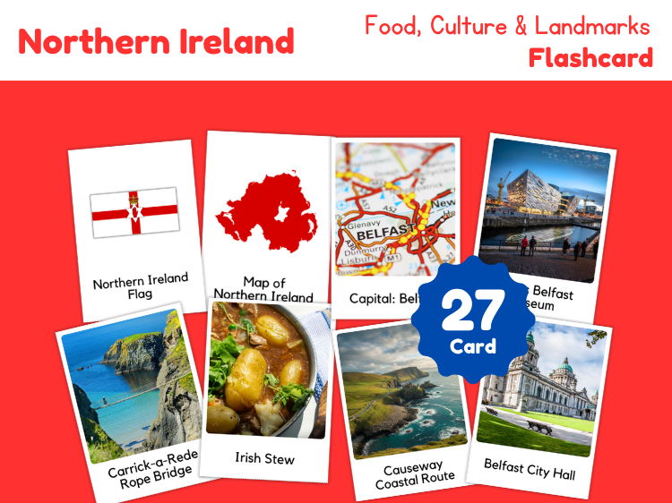 Northern Ireland Country Flashcards | Food, Culture & Landmarks