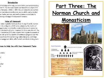 AAQA The Normans Homework Booklet Part 3
