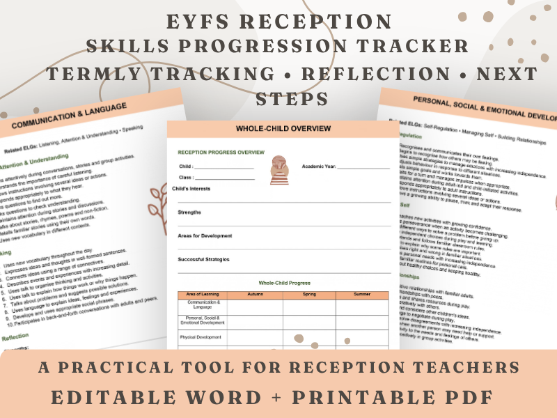 EYFS Reception Skills Progression Tracker