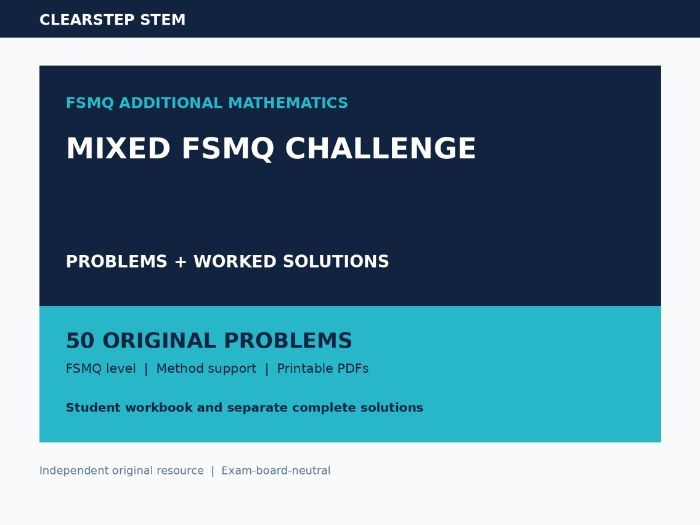FSMQ Mixed Challenge Practice Solutions
