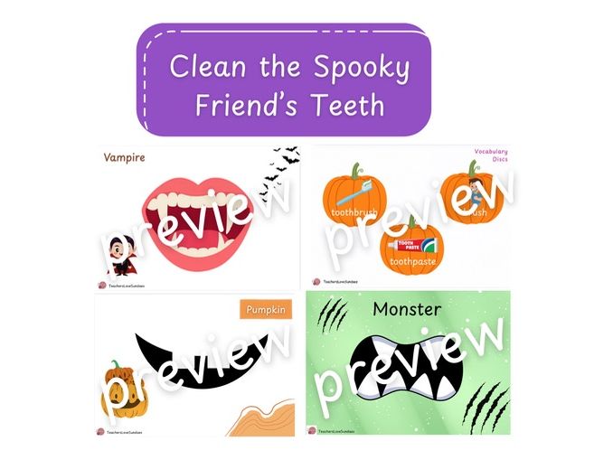 Clean the Spooky Friend's Teeth