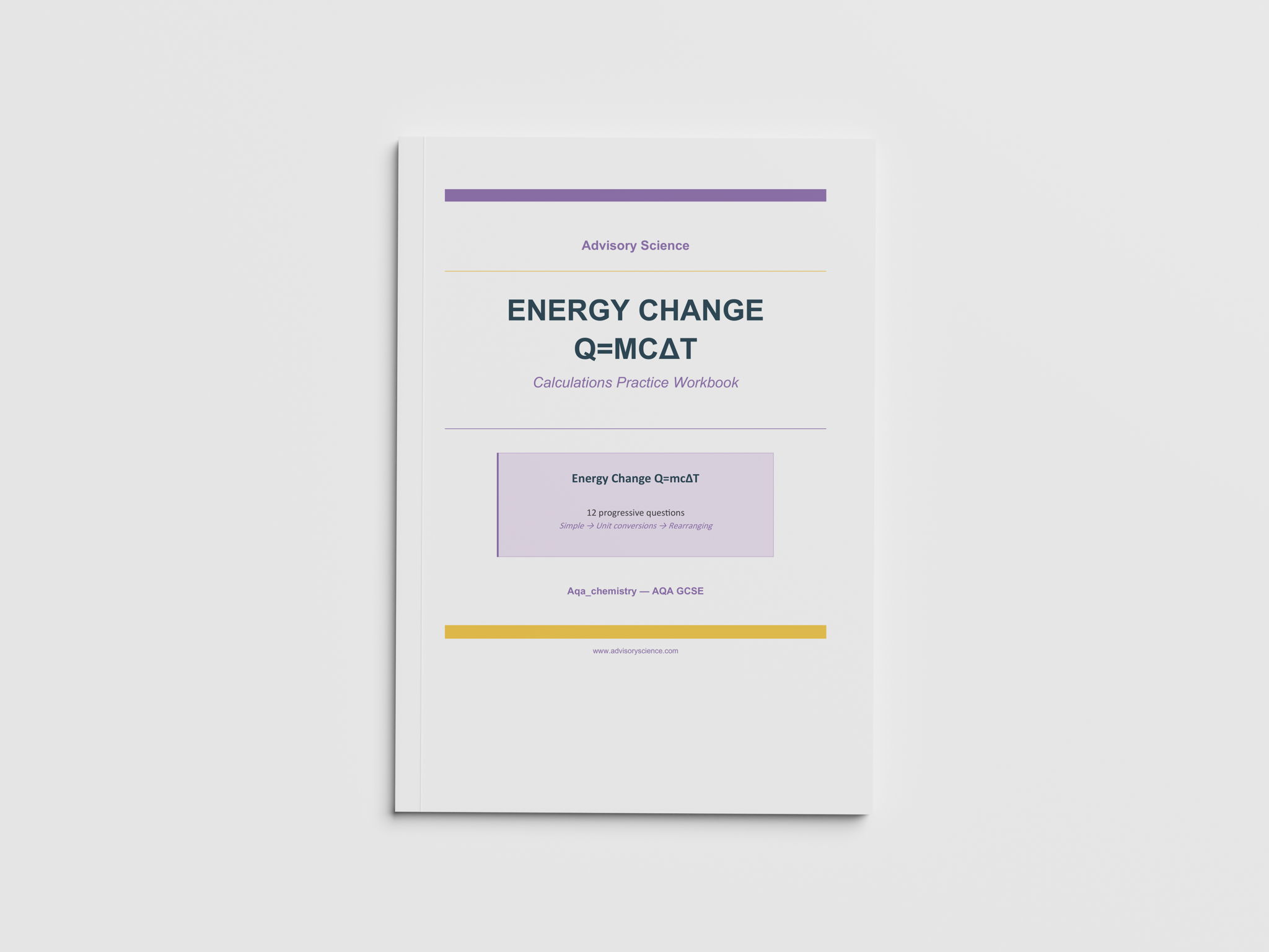 Energy Change in Reactions - AQA GCSE Chemistry Practice Book