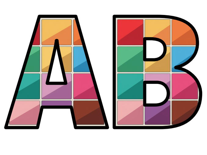 Color Pallete Colors Art Lettering Set Display Title Letters Numbers ...