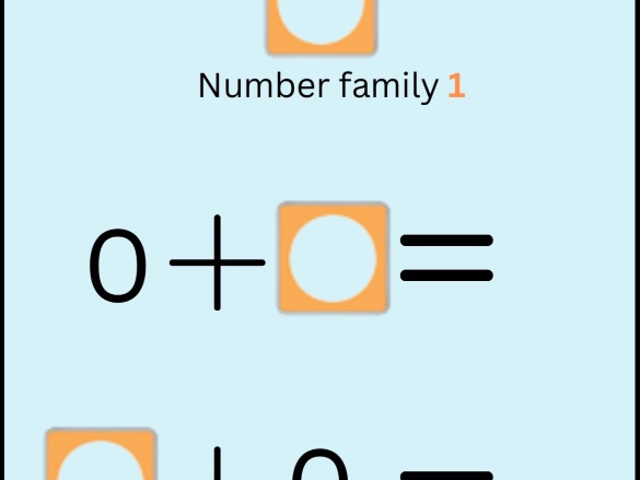 Numicon Number Families 1–10 – Fill-In Activity