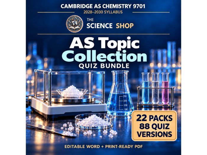 Chemistry 9701: AS Topic Quiz Bundle | Cambridge AS & A Level
