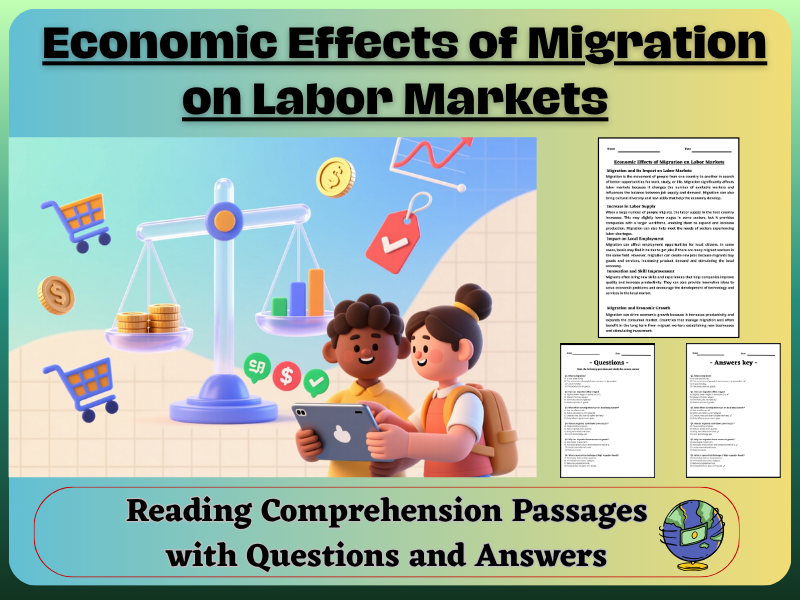 Economic Effects of Migration on Labor Markets: Reading Comprehension-Fun, Interactive & print