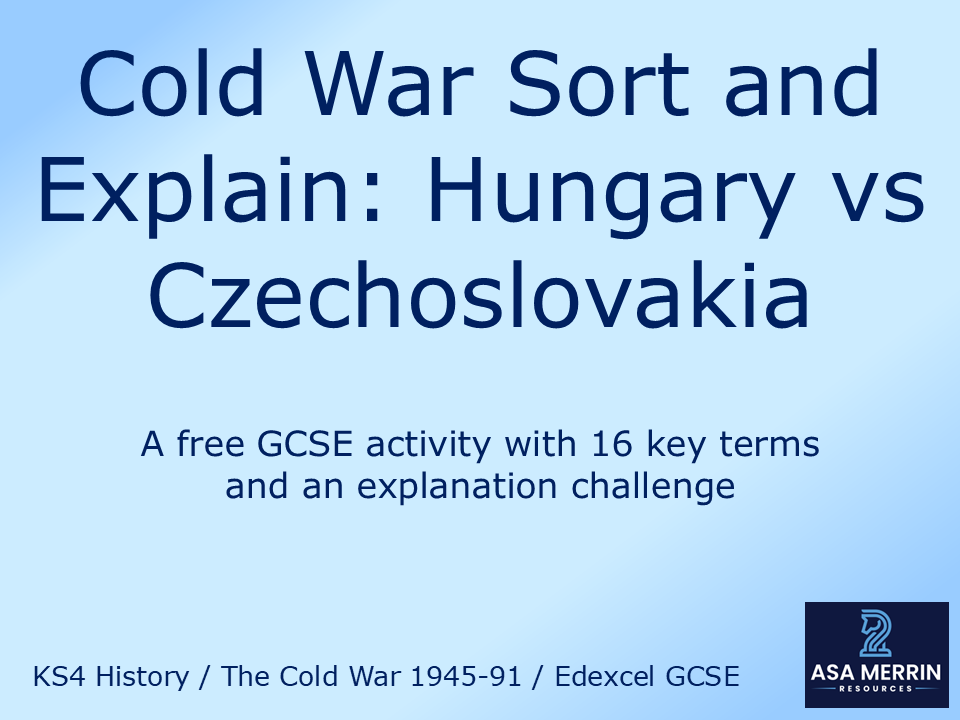 Hungary vs Czechoslovakia: Cold War Keyword Recall & Sorting Game (Free GCSE Resource)