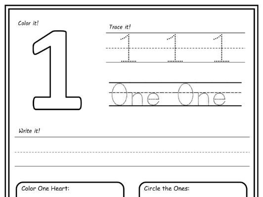 0-20 Number Tracing Worksheet