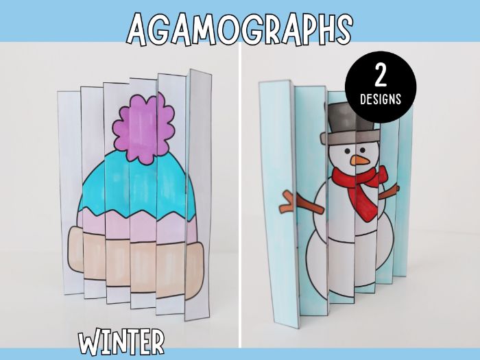 Magical Winter Agamographs - Printable Craft for Kids