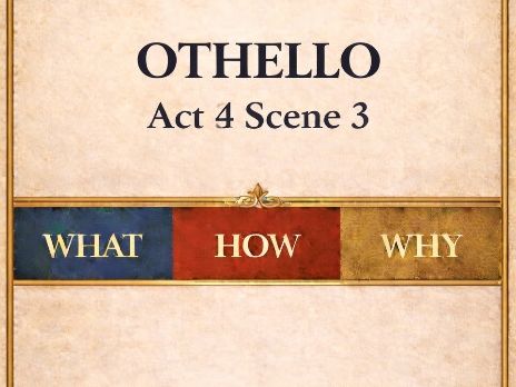 Othello Act 4 Scene 3 – Crit Think Teacher Resource (GCSE)