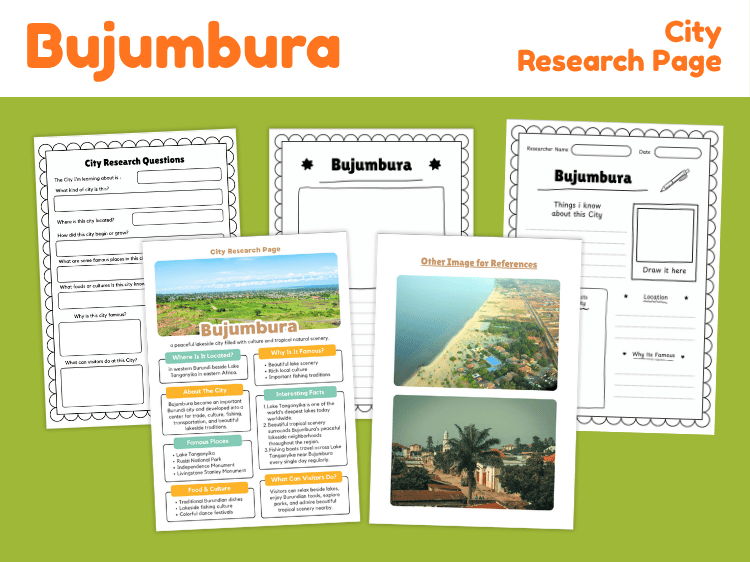 Bujumbura City Research Project | Geography & Culture Worksheets