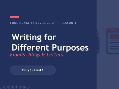 Functional Skills English Lesson 3: Writing for Different Purposes — Emails, Blogs & Formal Letters