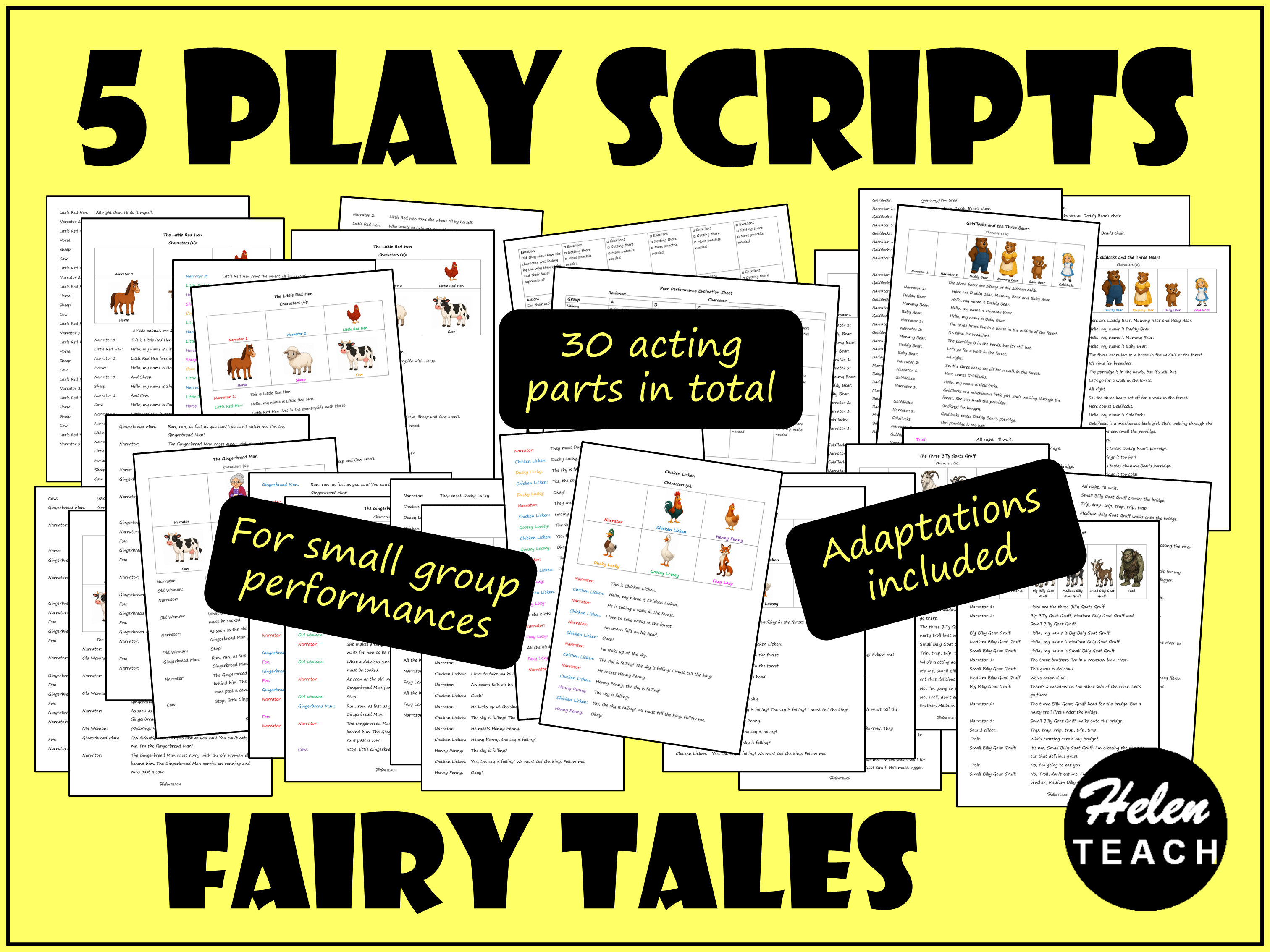 5 Fairy Tale Play Scripts for Small Group Performances | Oracy | Years ...