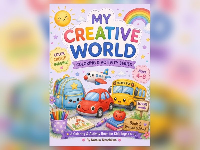 My Creative World: Transport & School Activity Book