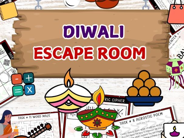 Diwali Escape Room, Deepavali Classroom Game