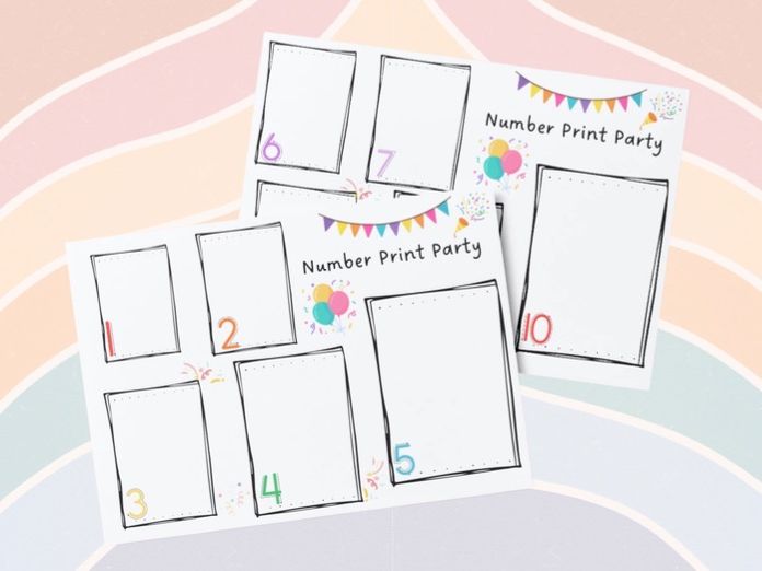 Maths - Number Print Party 1-10