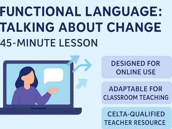 Functional Language - talking about change, CELTA-Qualified