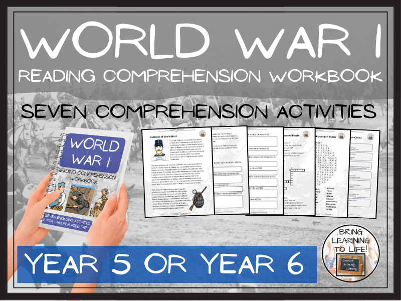 World War I Reading Comprehension Workbook | Year 5 or Year 6