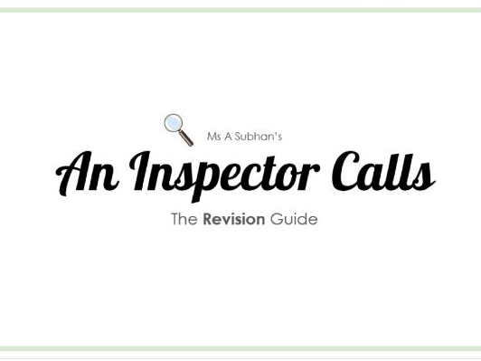 An Inspector Calls Revision Guide