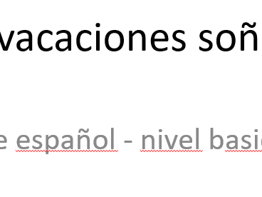 KS3 Mis vacaciones soñadas - Vocabulary and Grammar Revision