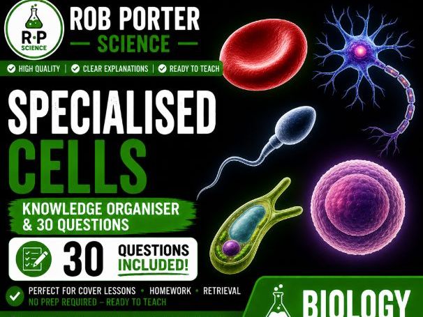 Specialised Cells – Knowledge Organiser + 30 Retrieval Questions