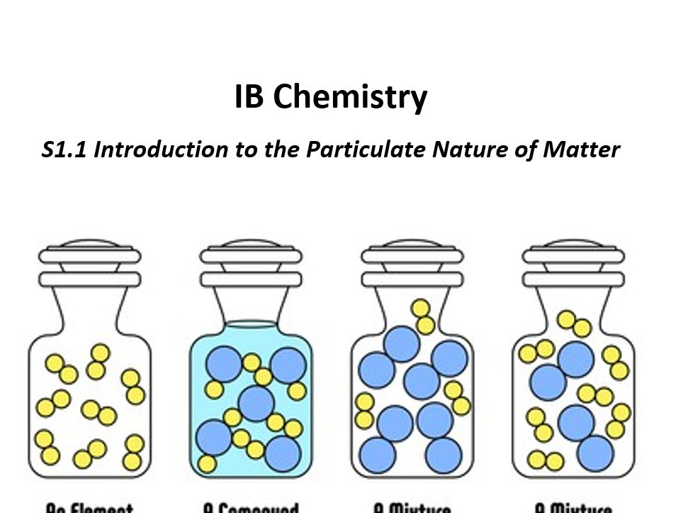IB Chemistry (2025) S1 - Particulate Nature of Matter