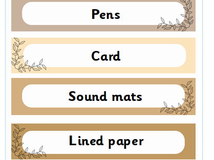 Classroom labels