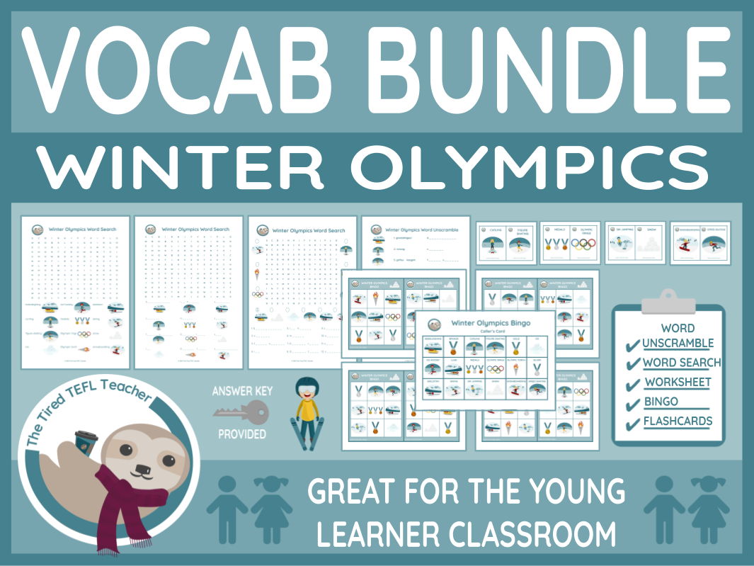 ESL Winter Olympics Vocabulary Bundle