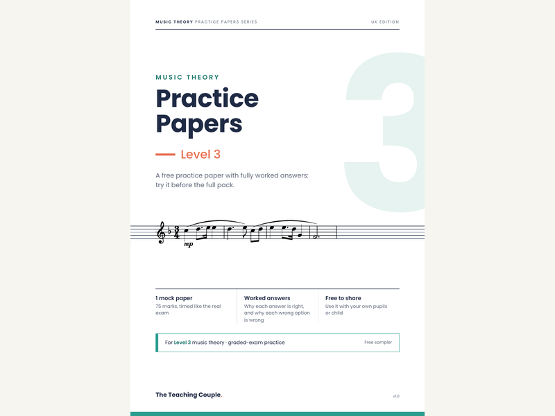Level 3 Music Theory Practice Papers – FREE Sampler