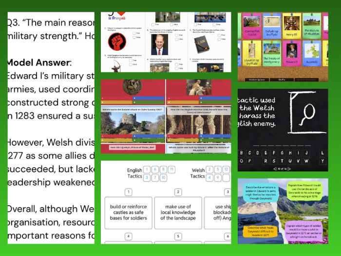 KS3/Common Entrance/GCSE History - Edward I & Wales Resources Pack