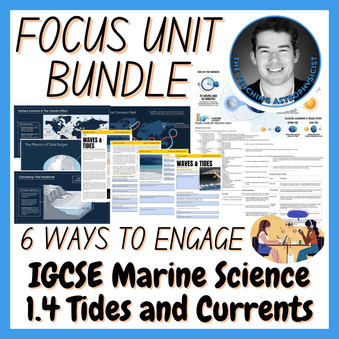 Tides and Currents | Focus Unit Bundle | IGCSE Marine Science 1.4