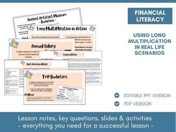 Long Multiplication & Financial Literacy | Lesson Notes, Slides & Activities | Year 6