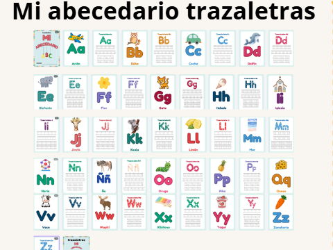 Mi Abecedario Cuaderno de trazaletras Spanish handwriting practice booklet First letters 56 page