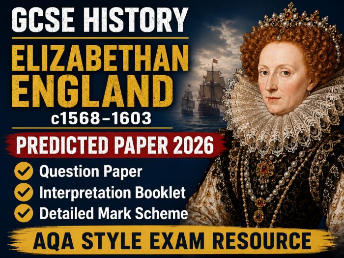 AQA GCSE History (8145) Elizabethan England Predicted Paper 2026 | QP, MS & Interpretations Booklet