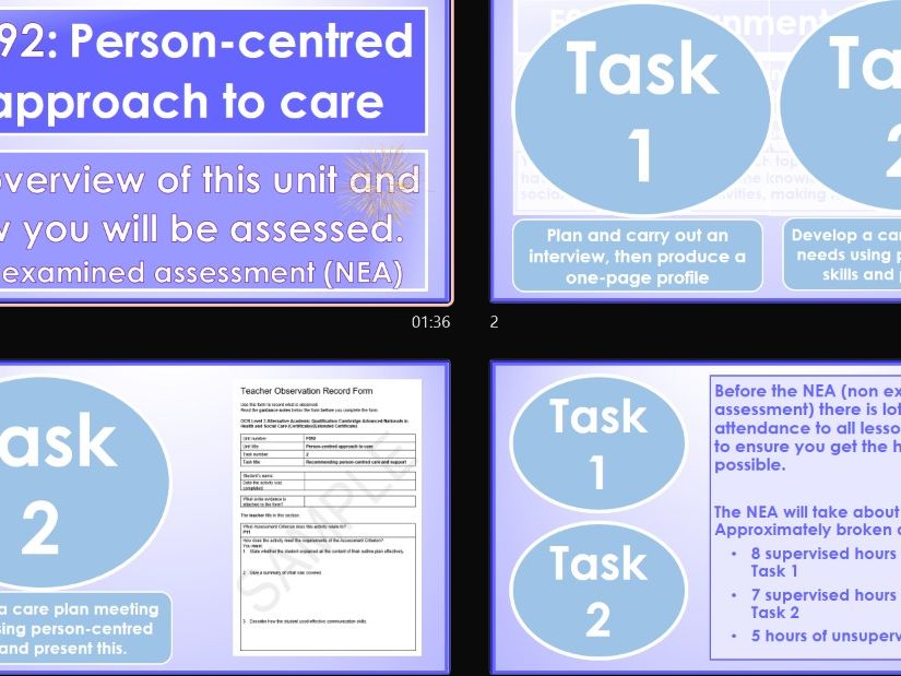 AAQ OCR Cambridge Health & Social Care F092: Mock NEA (Mock A Natalie)