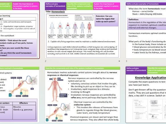 AQA Trilogy 4.5 L1 Homeostasis
