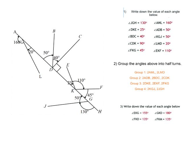Identifying angles