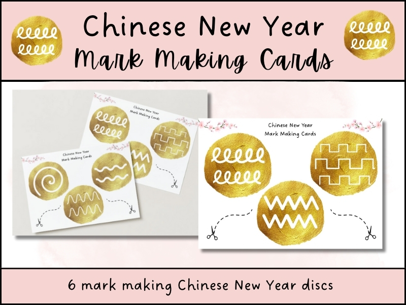 Chinese New Year Mark Making Discs EYFS